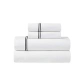 100% Cotton Bed Sheet Set Two-Line Embroidered Deep Pocket Fieldstone