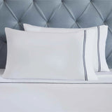 100% Cotton Bed Sheet Set Two-Line Embroidered Deep Pocket Fieldstone