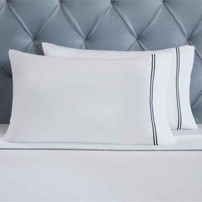 Fieldstone Cotton Two-Line Embroidered Deep Pocket Bed Sheet Set