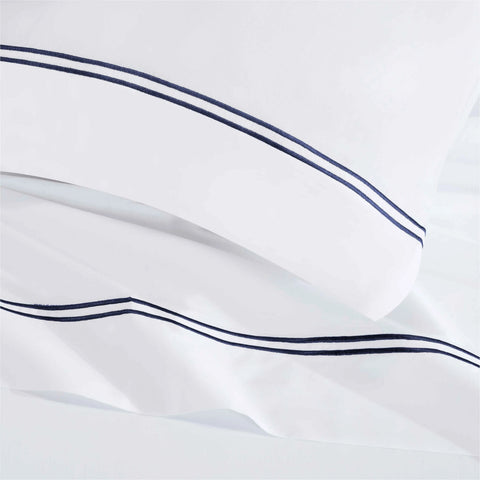 100% Cotton Bed Sheet Set Two-Line Embroidered Deep Pocket Fieldstone