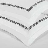100% Cotton Greek Key Embroidered Duvet Cover Set