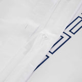 Harrison Cotton Greek Key Embroidered 3 Piece Duvet Cover Set