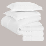 6-Piece Luxury Embroidered Duvet Cover Bed & Bath Bundle