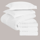 6-Piece Luxury Embroidered Duvet Cover Bed & Bath Bundle