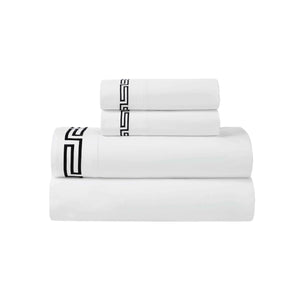 Harrison Cotton Greek Key Embroidered Deep Pocket Bed Sheet Set