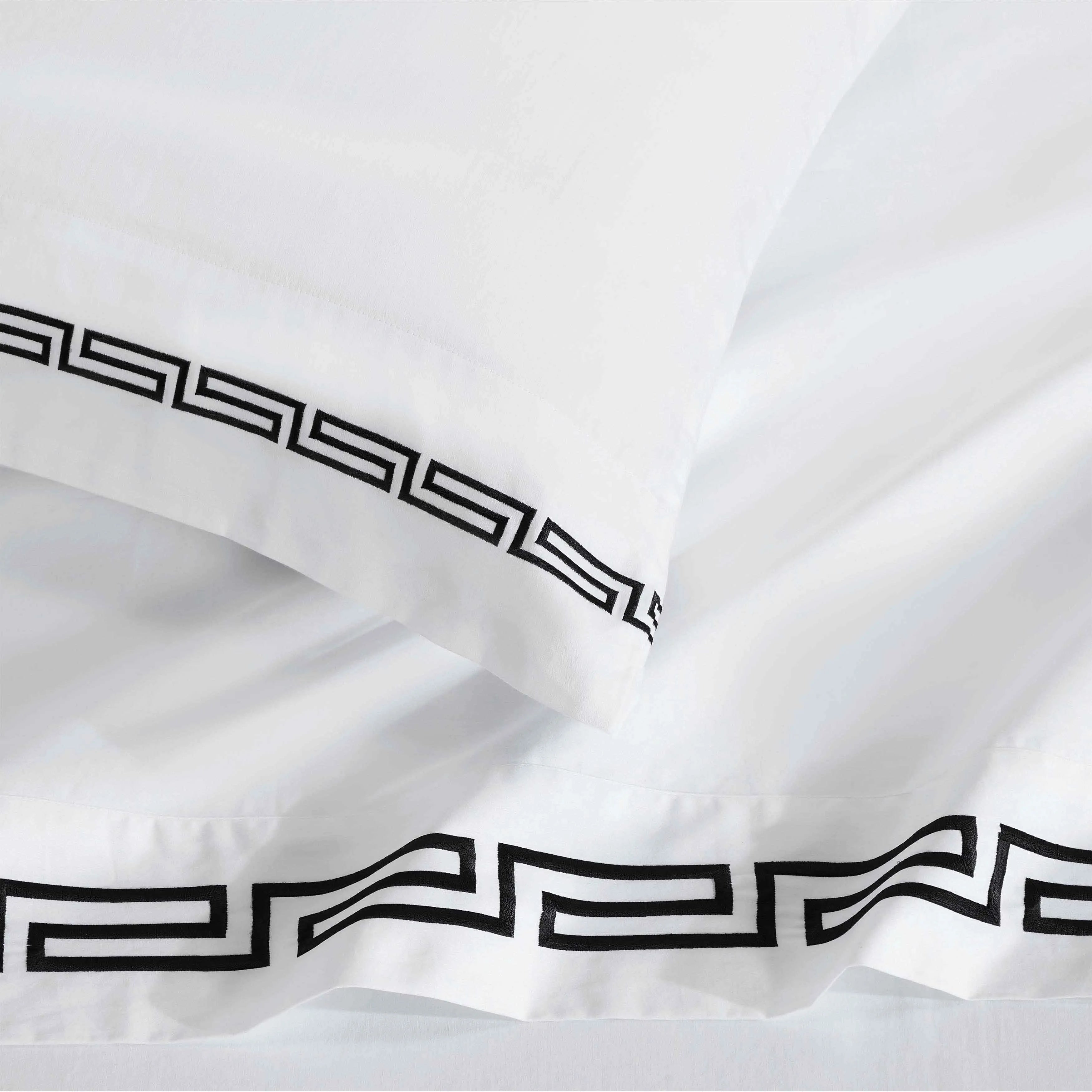 Harrison Cotton Greek Key Embroidered Deep Pocket Bed Sheet Set