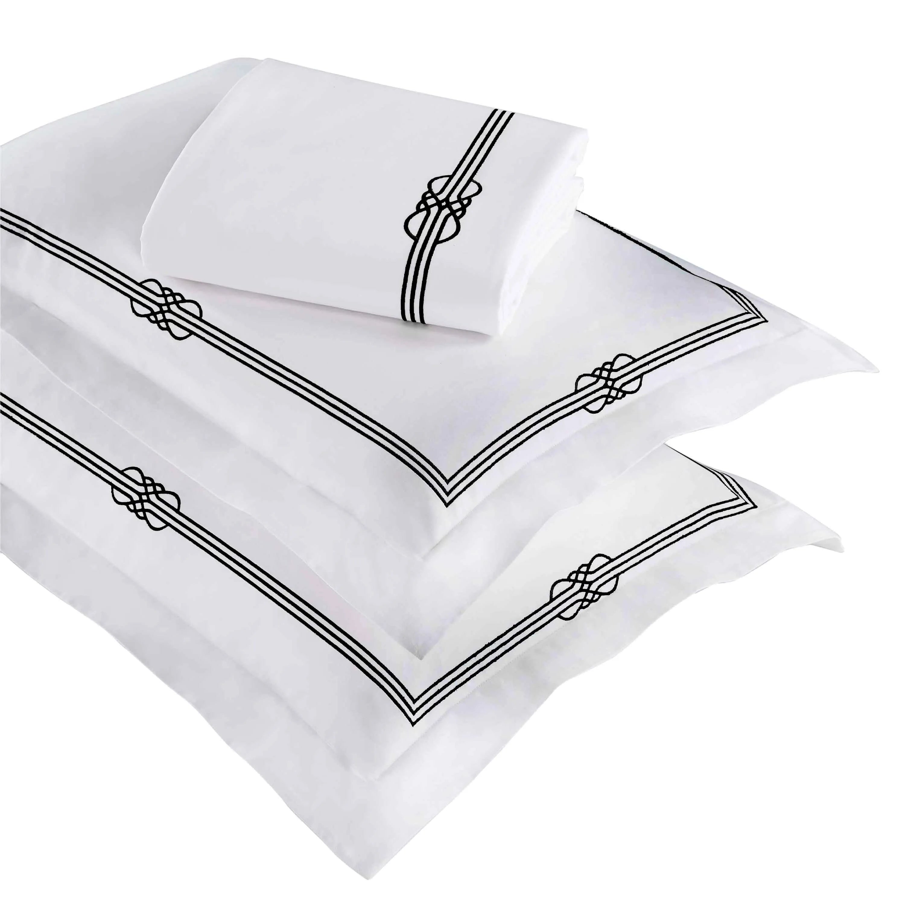 Moonlawn Cotton Gold Embroidered 3 Piece Duvet Cover Set