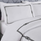Moonlawn Cotton Gold Embroidered 3 Piece Duvet Cover Set