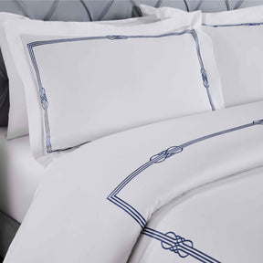 Moonlawn Cotton Gold Embroidered 3 Piece Duvet Cover Set