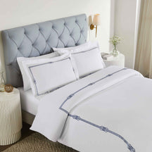 Moonlawn Cotton Gold Embroidered 3 Piece Duvet Cover Set