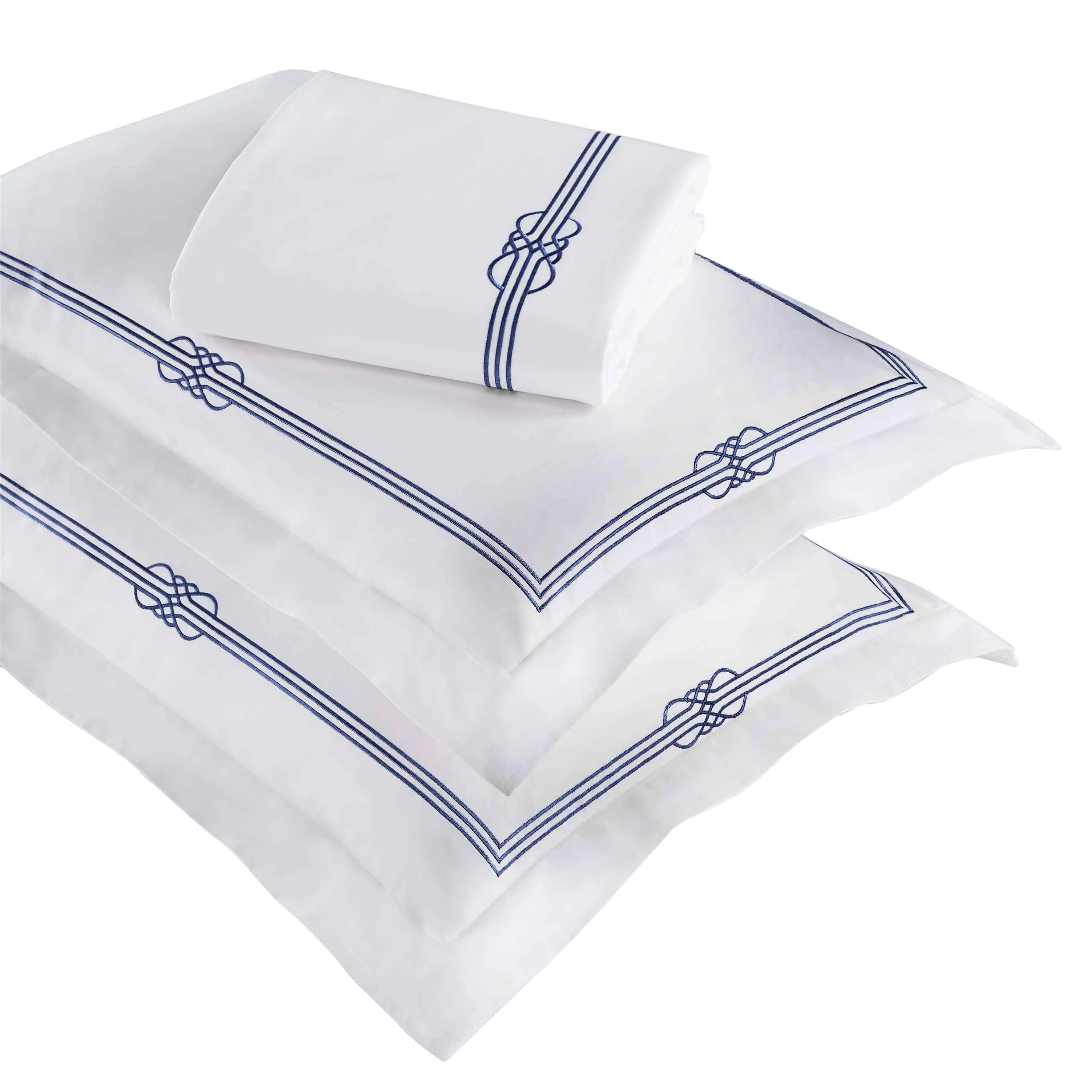 Moonlawn Cotton Gold Embroidered 3 Piece Duvet Cover Set