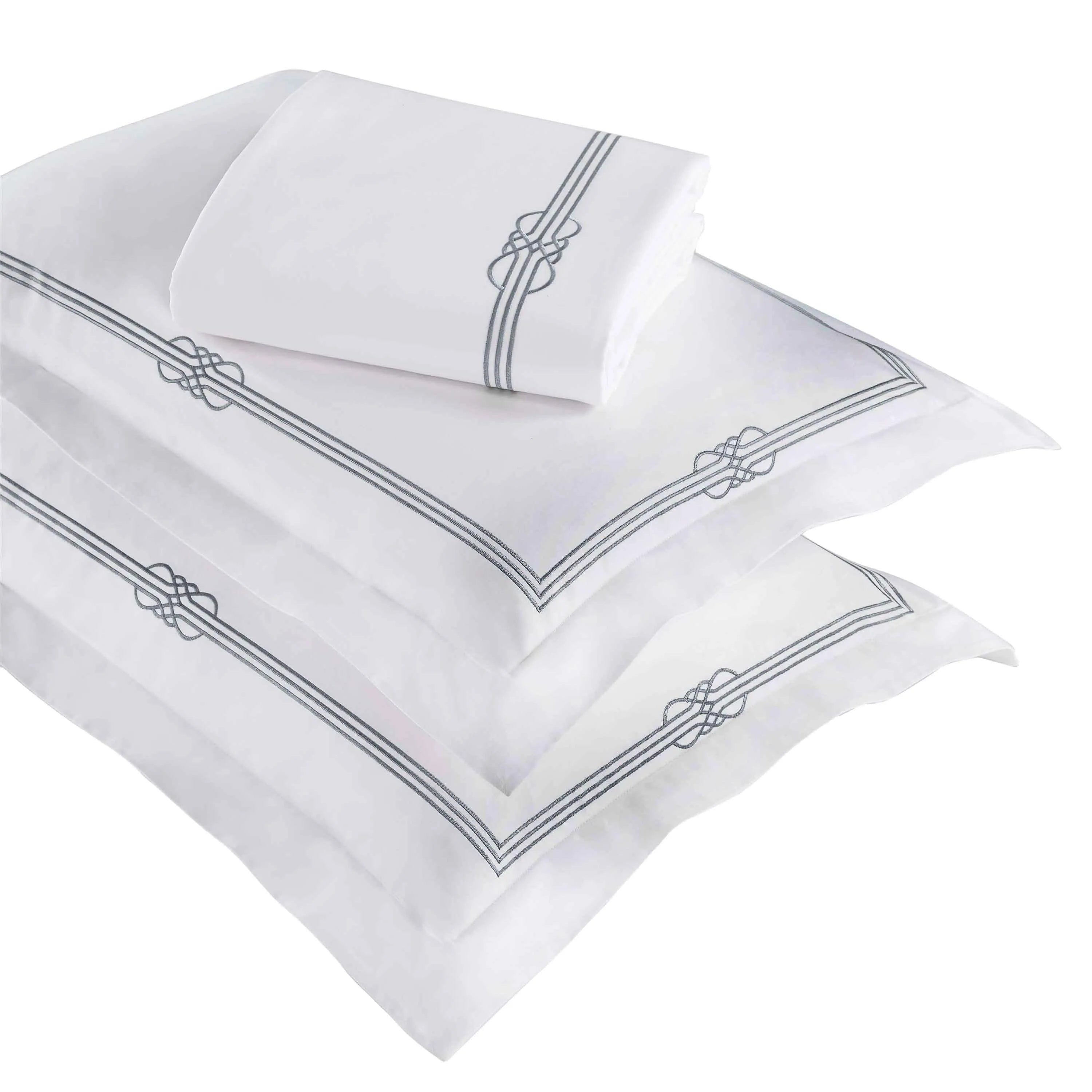 Moonlawn Cotton Gold Embroidered 3 Piece Duvet Cover Set