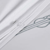 Moonlawn Cotton Gold Embroidered 3 Piece Duvet Cover Set