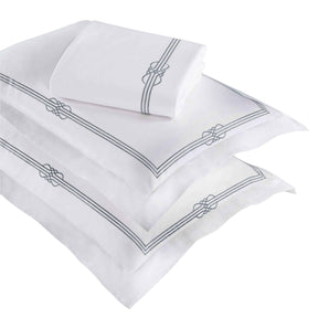 Moonlawn Cotton Gold Embroidered 3 Piece Duvet Cover Set