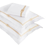100% Cotton Gold Embroidered Duvet Cover Set