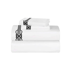 Moonlawn Cotton Gold Embroidered Deep Pocket Bed Sheet Set