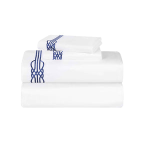 Moonlawn Cotton Gold Embroidered Deep Pocket Bed Sheet Set