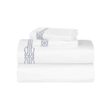 Moonlawn Cotton Gold Embroidered Deep Pocket Bed Sheet Set