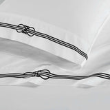 100% Cotton Bed Sheet Set Gold Embroidered Deep Pocket Moonlawn