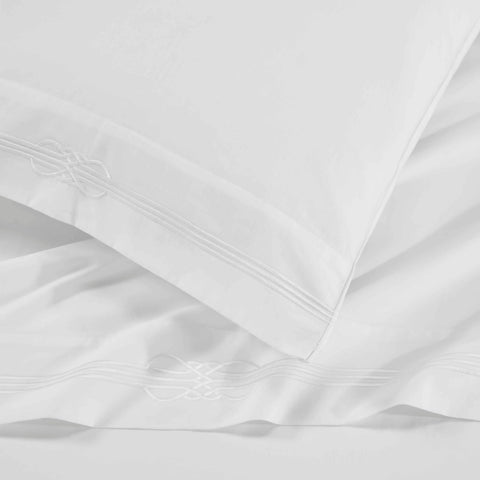100% Cotton Bed Sheet Set Gold Embroidered Deep Pocket Moonlawn