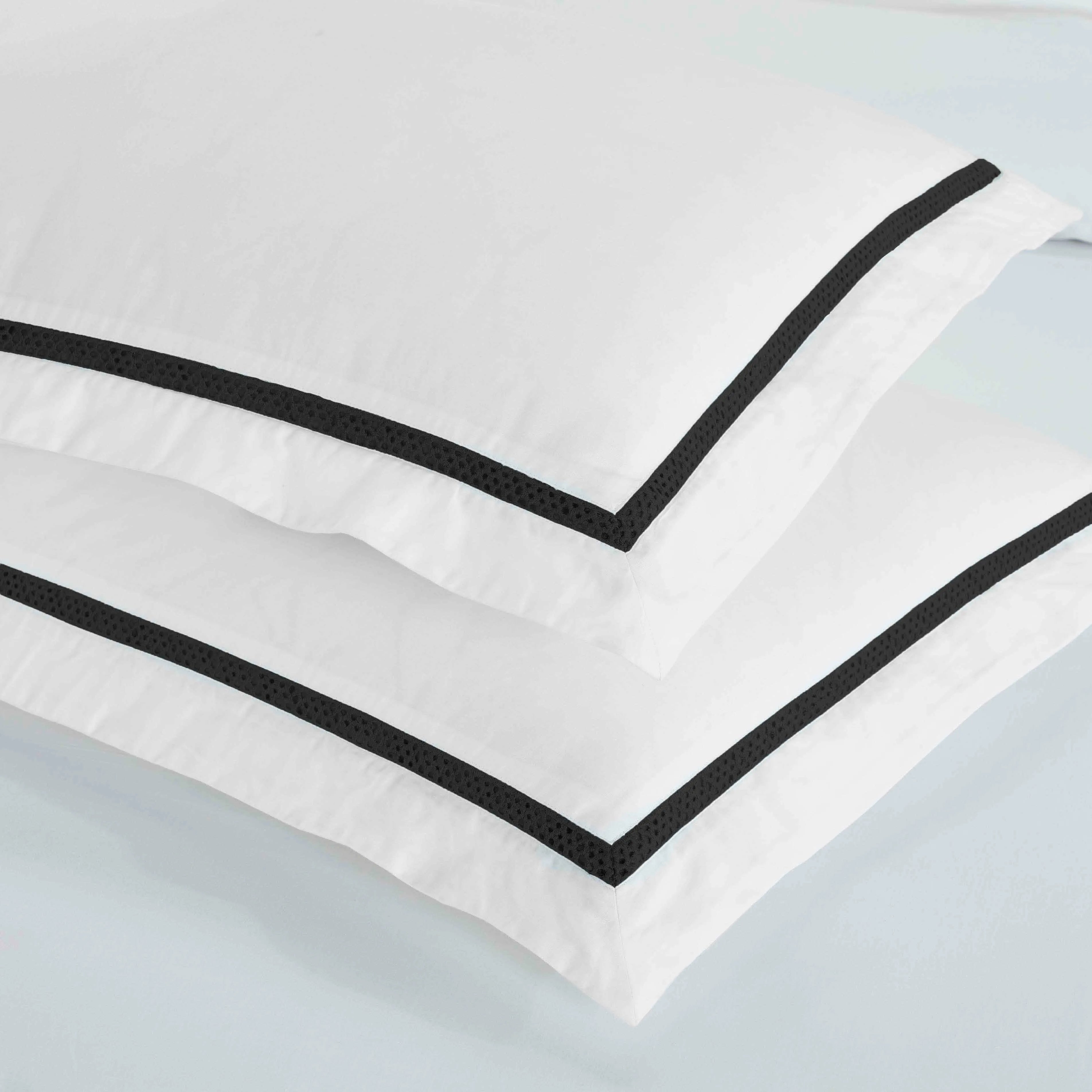 Riverton Cotton Cross-Stitch Embroidered 3 Piece Duvet Cover Set