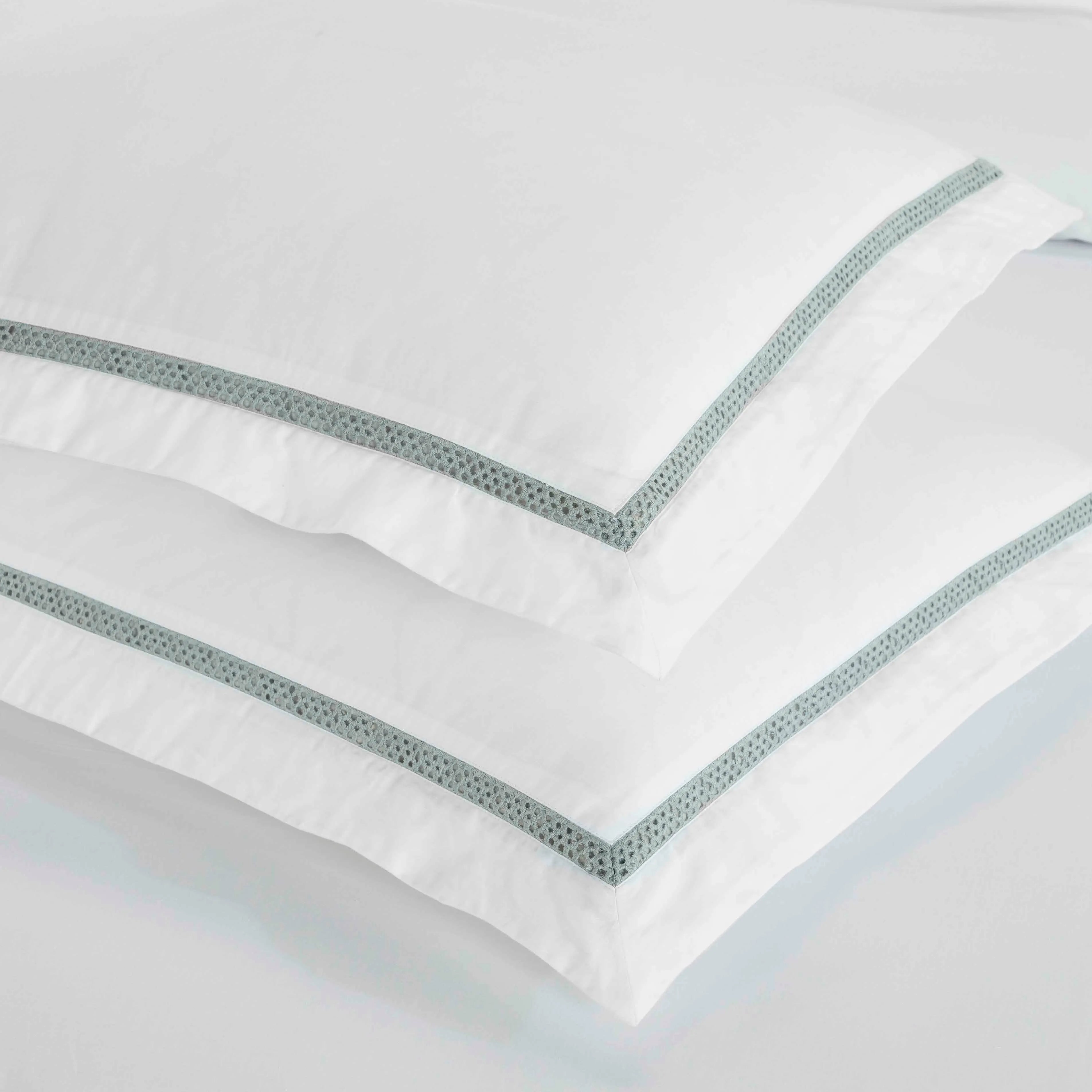 Riverton Cotton Cross-Stitch Embroidered 3 Piece Duvet Cover Set