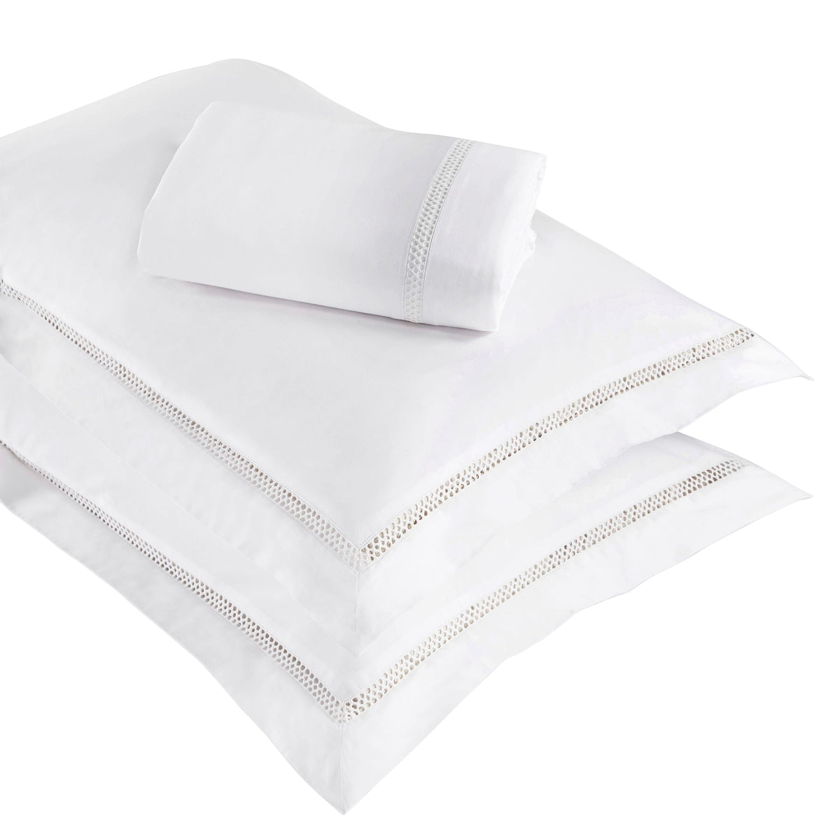 Riverton Cotton Cross-Stitch Embroidered 3 Piece Duvet Cover Set