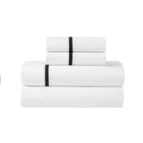 100% Cotton Bed Sheet Set Cross-Stitch Embroidered Deep Pocket Riverton