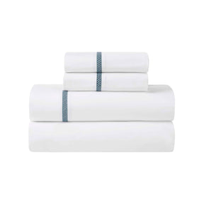 Riverton Cotton Cross-Stitch Embroidered Deep Pocket Bed Sheet Set