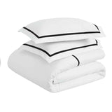 Riverton Cotton Cross-Stitch Embroidered 3 Piece Duvet Cover Set