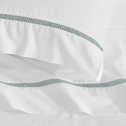 100% Cotton Bed Sheet Set Cross-Stitch Embroidered Deep Pocket Riverton