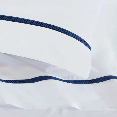 100% Cotton Bed Sheet Set Cross-Stitch Embroidered Deep Pocket Riverton