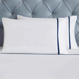 100% Cotton Bed Sheet Set Cross-Stitch Embroidered Deep Pocket Riverton