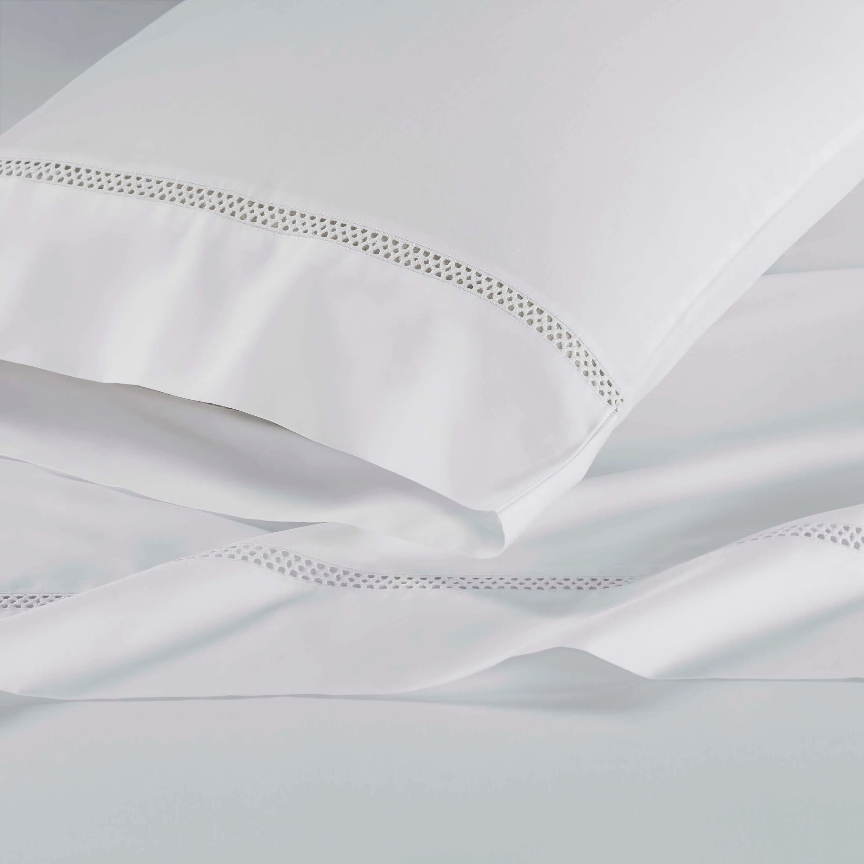 Riverton Cotton Cross-Stitch Embroidered Deep Pocket Bed Sheet Set