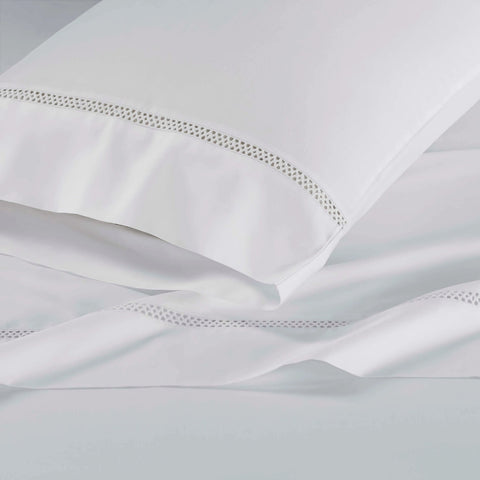 100% Cotton Bed Sheet Set Cross-Stitch Embroidered Deep Pocket Riverton