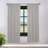 Solid Room Darkening Rod Pocket Blackout Curtain Panels, Set of 2