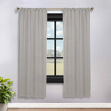 Solid Room Darkening Rod Pocket Blackout Curtain Panels, Set of 2