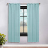 Solid Room Darkening Rod Pocket Blackout Curtain Panels, Set of 2
