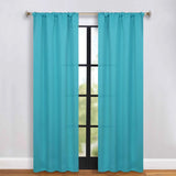 Solid Room Darkening Rod Pocket Blackout Curtain Panels, Set of 2