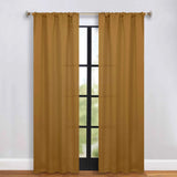 Solid Room Darkening Rod Pocket Blackout Curtain Panels, Set of 2