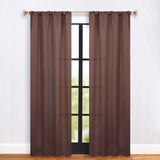 Solid Room Darkening Rod Pocket Blackout Curtain Panels, Set of 2