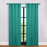 Solid Room Darkening Rod Pocket Blackout Curtain Panels, Set of 2