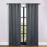 Solid Room Darkening Rod Pocket Blackout Curtain Panels, Set of 2