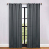 Solid Room Darkening Rod Pocket Blackout Curtain Panels, Set of 2
