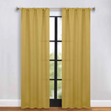 Solid Room Darkening Rod Pocket Blackout Curtain Panels, Set of 2