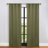 Solid Room Darkening Rod Pocket Blackout Curtain Panels, Set of 2