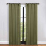 Solid Room Darkening Rod Pocket Blackout Curtain Panels, Set of 2