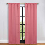 Solid Room Darkening Rod Pocket Blackout Curtain Panels, Set of 2
