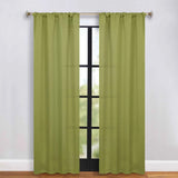Solid Room Darkening Rod Pocket Blackout Curtain Panels, Set of 2