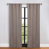 Solid Room Darkening Rod Pocket Blackout Curtain Panels, Set of 2